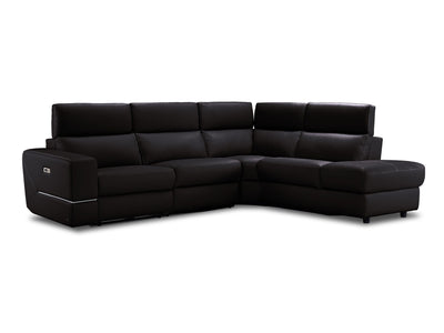 Bianca 3-Piece Power Sectional with Right Facing Chaise - Chocolate