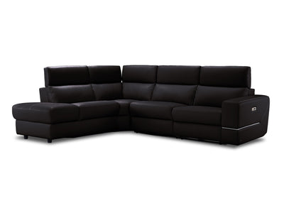 Bianca 3-Piece Power Sectional with Left Facing Chaise - Chocolate