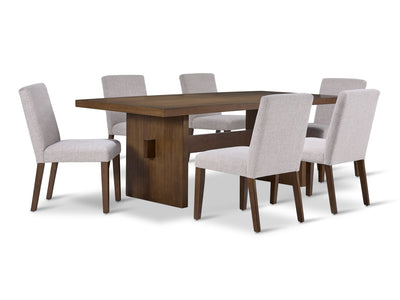 Biscotti 7-Piece Dining Set - Light Brown