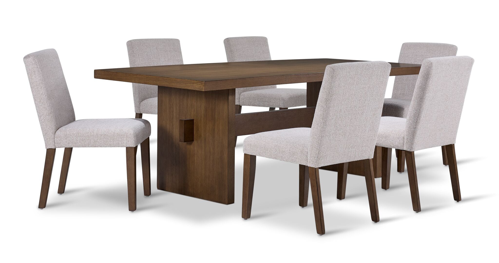 Biscotti 7-Piece Dining Set - Light Brown
