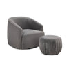 Blaire Swivel Accent Chair and Ottoman Set - Grey