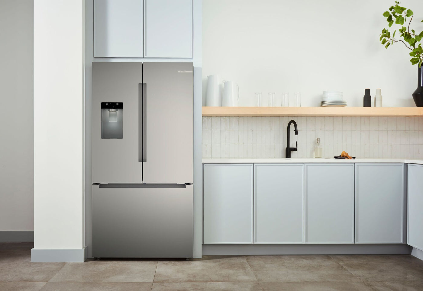 Bosch Fingerprint Resistant Stainless Steel Bottom-Freezer French Door Refrigerator (26 Cu.Ft.) - B36FD10ENS