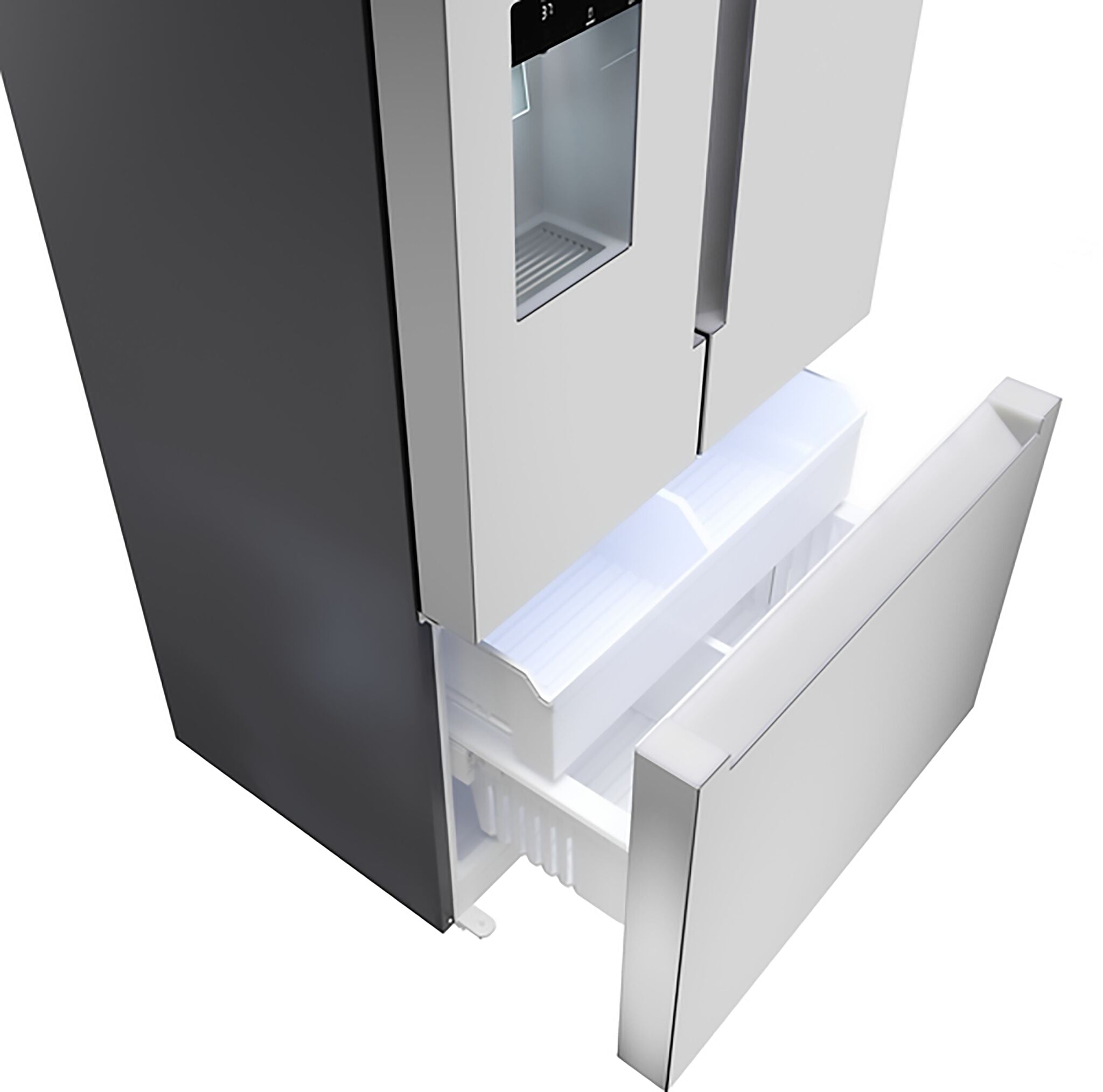 Bosch 100 Series 36" 21.6 Cu. Ft. Fingerprint Resistant Stainless Steel French Door Refrigerator - B36CD10ENS