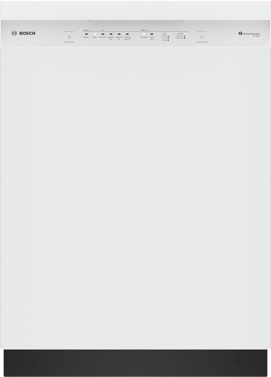 Bosch White 300 Series Built-In Dishwasher with Home Connect (48 dBA) - SHE41CM2N