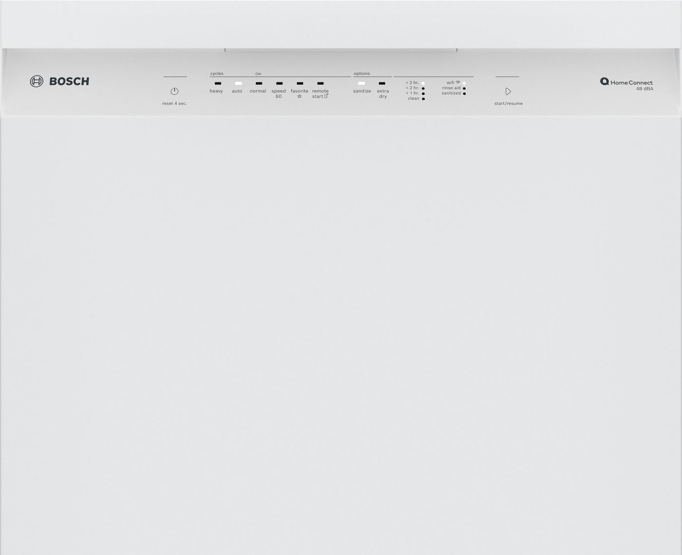 Bosch White 300 Series Built-In Dishwasher with Home Connect (48 dBA) - SHE41CM2N