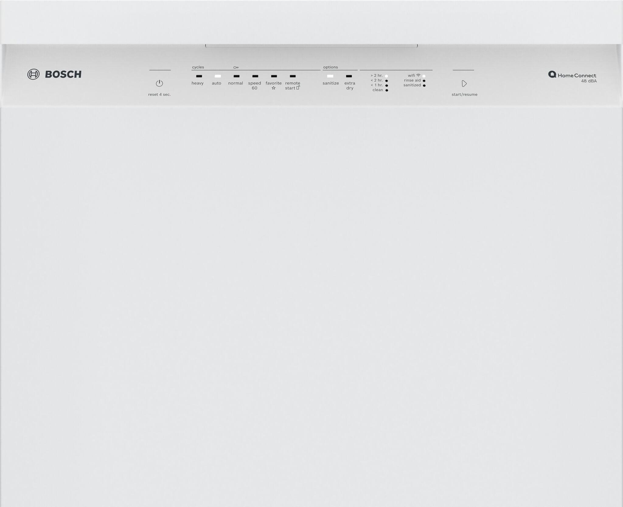 Bosch White 300 Series Built-In Dishwasher with Home Connect (48 dBA) - SHE41CM2N