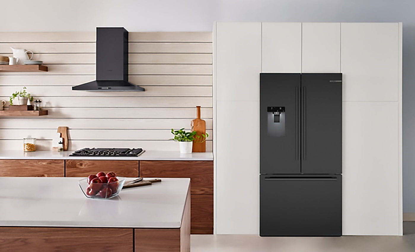 Bosch Fingerprint Resistant Brushed Black Steel 500 Series French Door Refrigerator (26 Cu. Ft.) B36FD52SNB