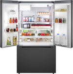 Bosch 500 Series 36" 26 Cu. Ft. Fingerprint Resistant Brushed Black Steel French Door Refrigerator - B36FD52SNB
