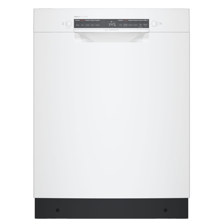 Bosch White 300 Series Smart Dishwasher with Recessed Handle - SGE53C52UC