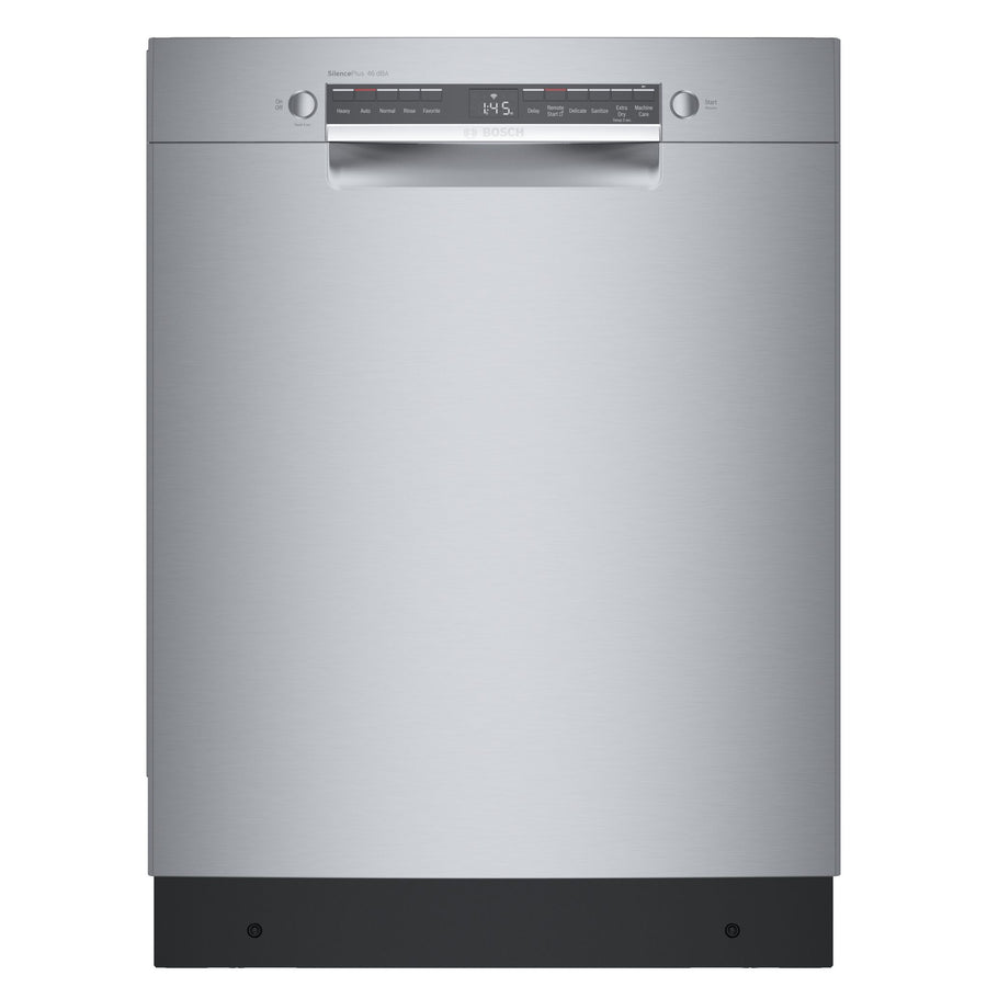 Bosch Stainless Steel 300 Series Smart Dishwasher with Recessed Handle -SGE53C55UC