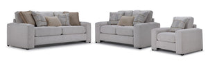 Brahm Sofa, Loveseat and Chair Set - Linen