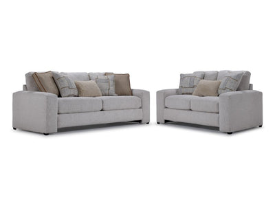 Brahm Sofa and Loveseat Set - Linen