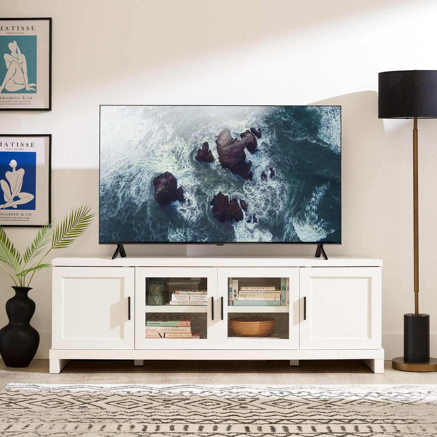 Brayden 65" TV Stand - White