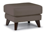 Braylon Leather Ottoman - African Grey