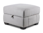 Brody Ottoman - Silver Grey
