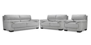 Brody Sofa, Loveseat and Chair Set - Silver Grey