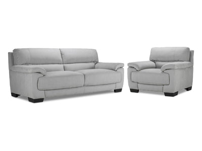 Brody Sofa and Chair Set - Silver Grey