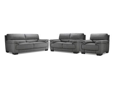 Brody Sofa, Loveseat and Chair Set - Dark Grey