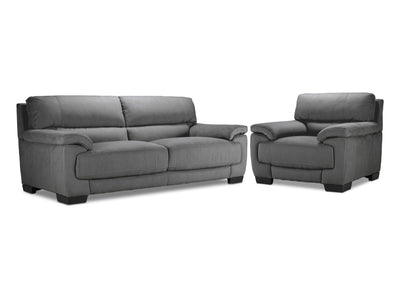 Brody Sofa and Chair Set - Dark Grey
