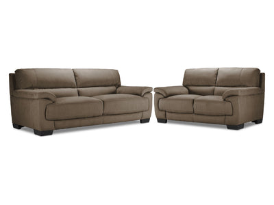 Brody Sofa and Loveseat Set - Taupe