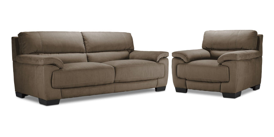 Brody Sofa and Chair Set - Taupe