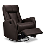 Bronco Swivel Glider Recliner - Dark Brown