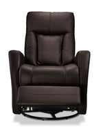 Bronco Swivel Glider Recliner - Dark Brown