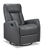 Bronco Swivel Glider Recliner - Dark Grey