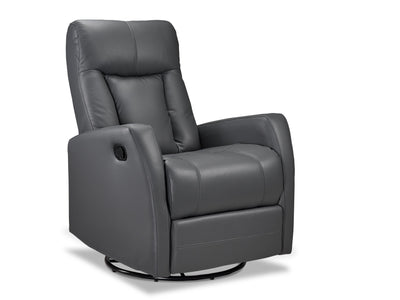 Bronco Swivel Glider Recliner - Dark Grey