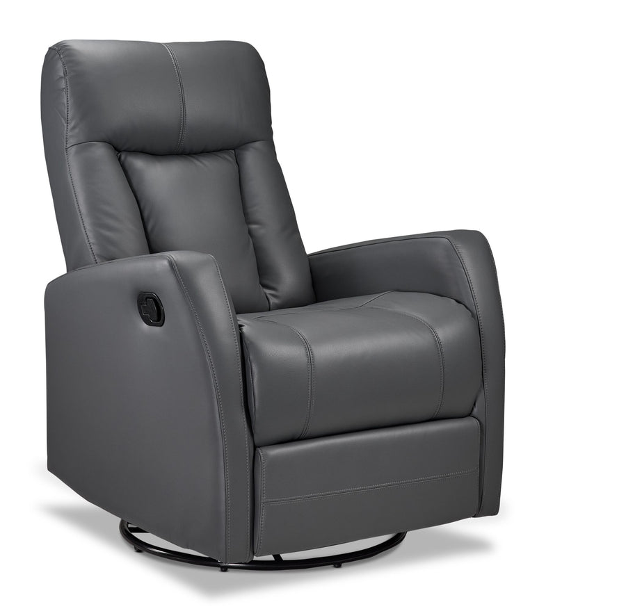 Bronco Swivel Glider Recliner - Dark Grey