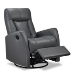 Bronco Swivel Glider Recliner - Dark Grey