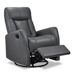 Bronco Swivel Glider Recliner - Dark Grey