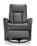 Bronco Swivel Glider Recliner - Dark Grey