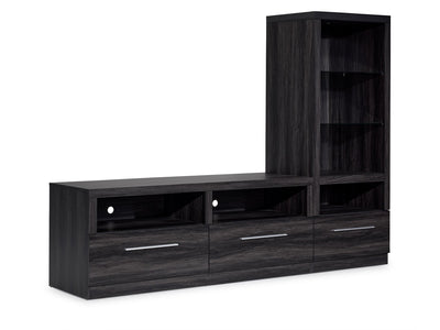 Bronte 58” TV stand and one Pier Package- Charcoal Grey