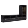 Bronte 80” TV stand and one Pier Package- Charcoal Grey