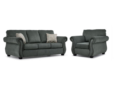 Brooklyn Sofa and Chair Set - Green