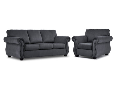 Brooklyn Sofa and Chair Set - Grey