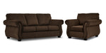 Brooklyn Sofa and Chair Set - Brown