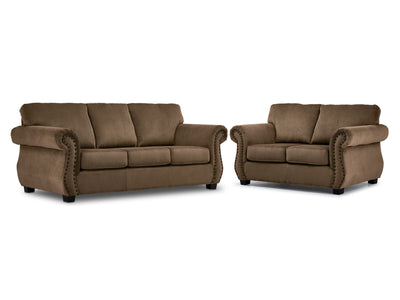 Brooklyn Sofa and Loveseat Set - Taupe