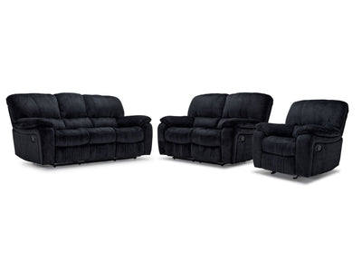 Burma Reclining Sofa, Loveseat and Chair Set - Graphite