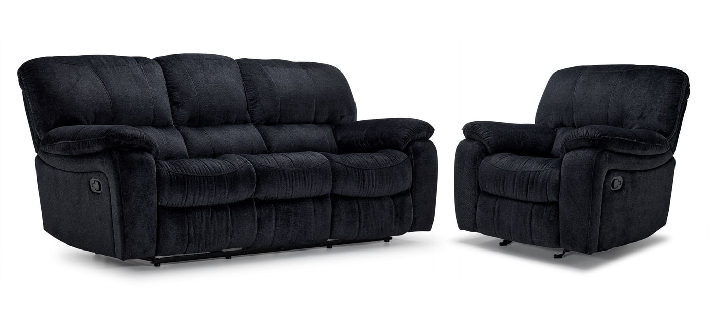 Burma Reclining Sofa and Chair Set - Graphite