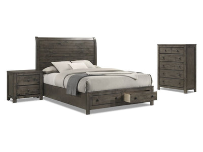 Cabin 5-Piece Queen Storage Bedroom Package - Grey