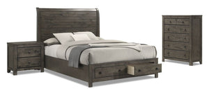 Cabin 5-Piece King Storage Bedroom Package - Grey