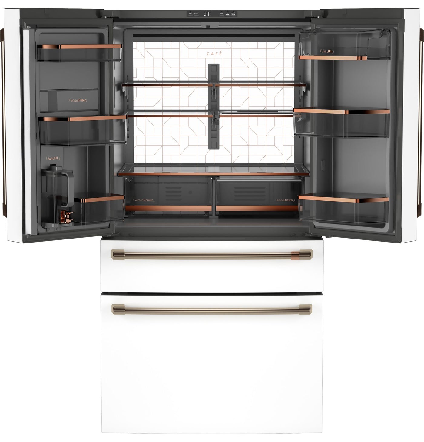 Café™ Matte White French Door Refrigerator With Dual-Dispense AutoFill Pitcher (23.2 Cu.Ft.) - CJE23DP4WW2