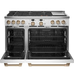 Café Matte White Commercial-Style Smart Dual Fuel Range with No-Preheat Air Fry (8.25 Cu. Ft) - C2Y486P4TW2