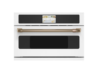 Café Matte White 30" Smart Five-in-One Wall Oven with 120V Advantium® Technology - CSB913P4VW2