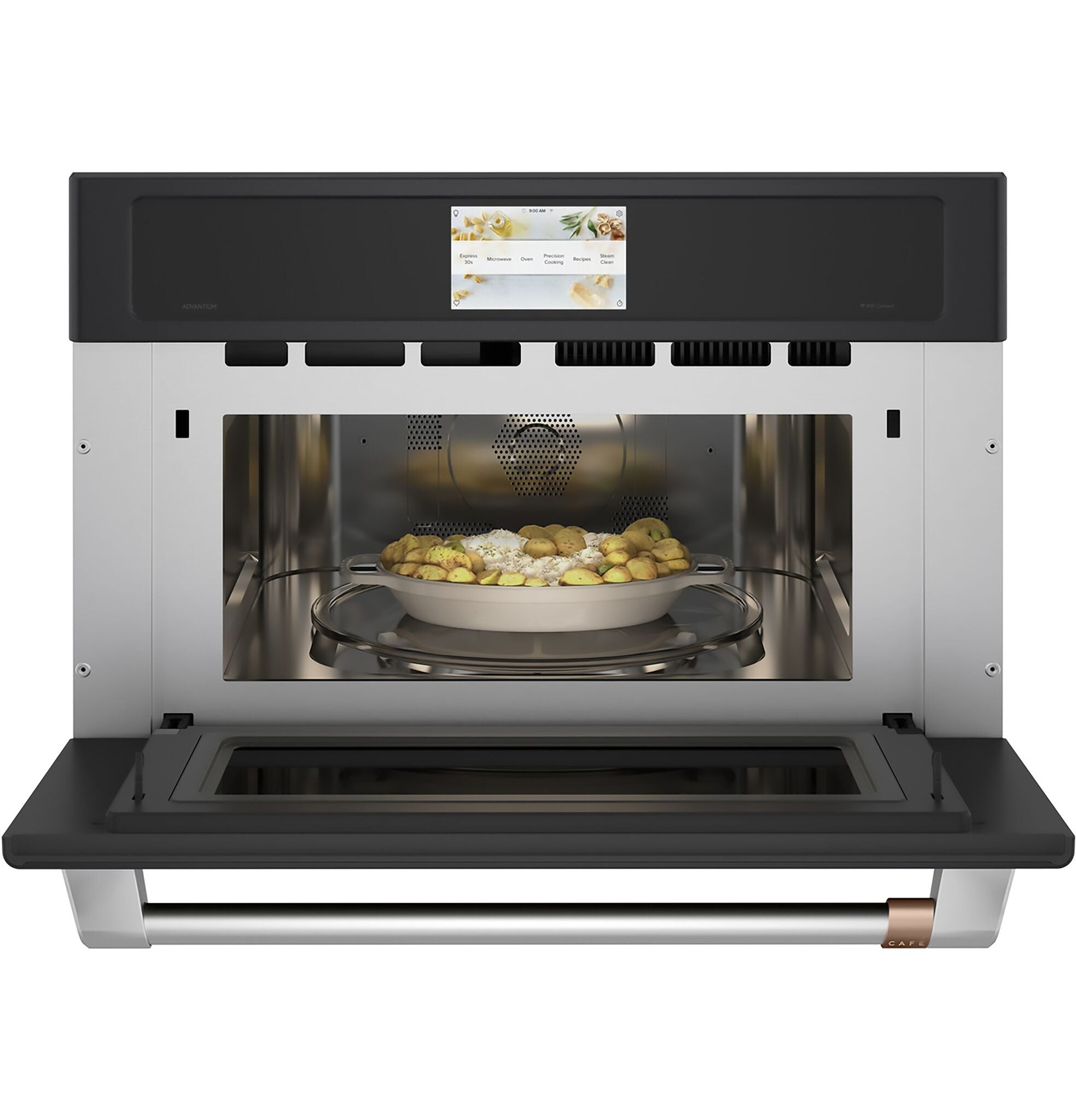 Café Matte Black 30'' Smart Five-in-One Wall Oven with 120V Advantium® Technology - CSB913P3VD1