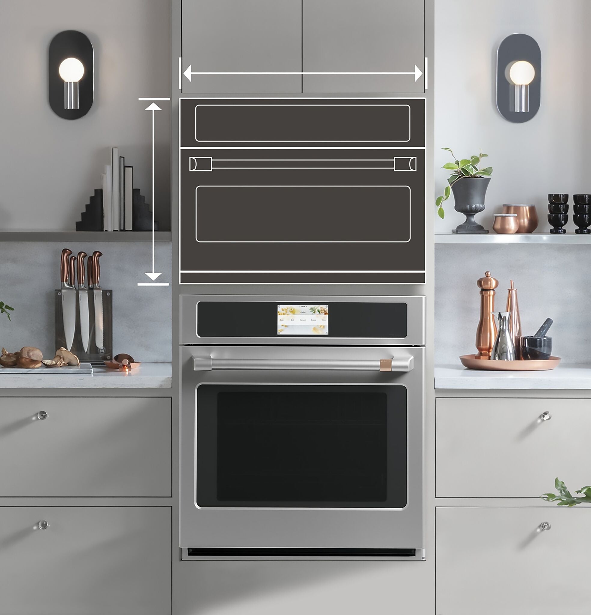 Café Stainless Steel 30" Smart Five-in-One Wall Oven with 120V Advantium® Technology - CSB913P2VS1