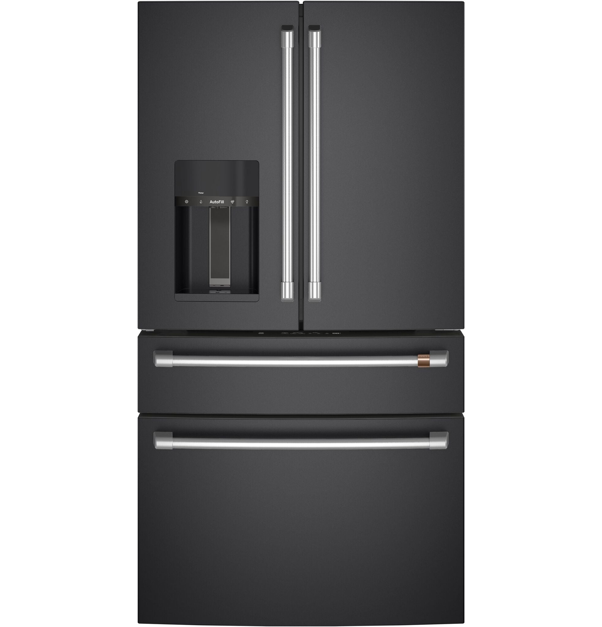 Café 35.75" 22.3 Cu. Ft. Matte Black Smart Counter-Depth 4-Door French Door Refrigerator - CXE22DP3PD1