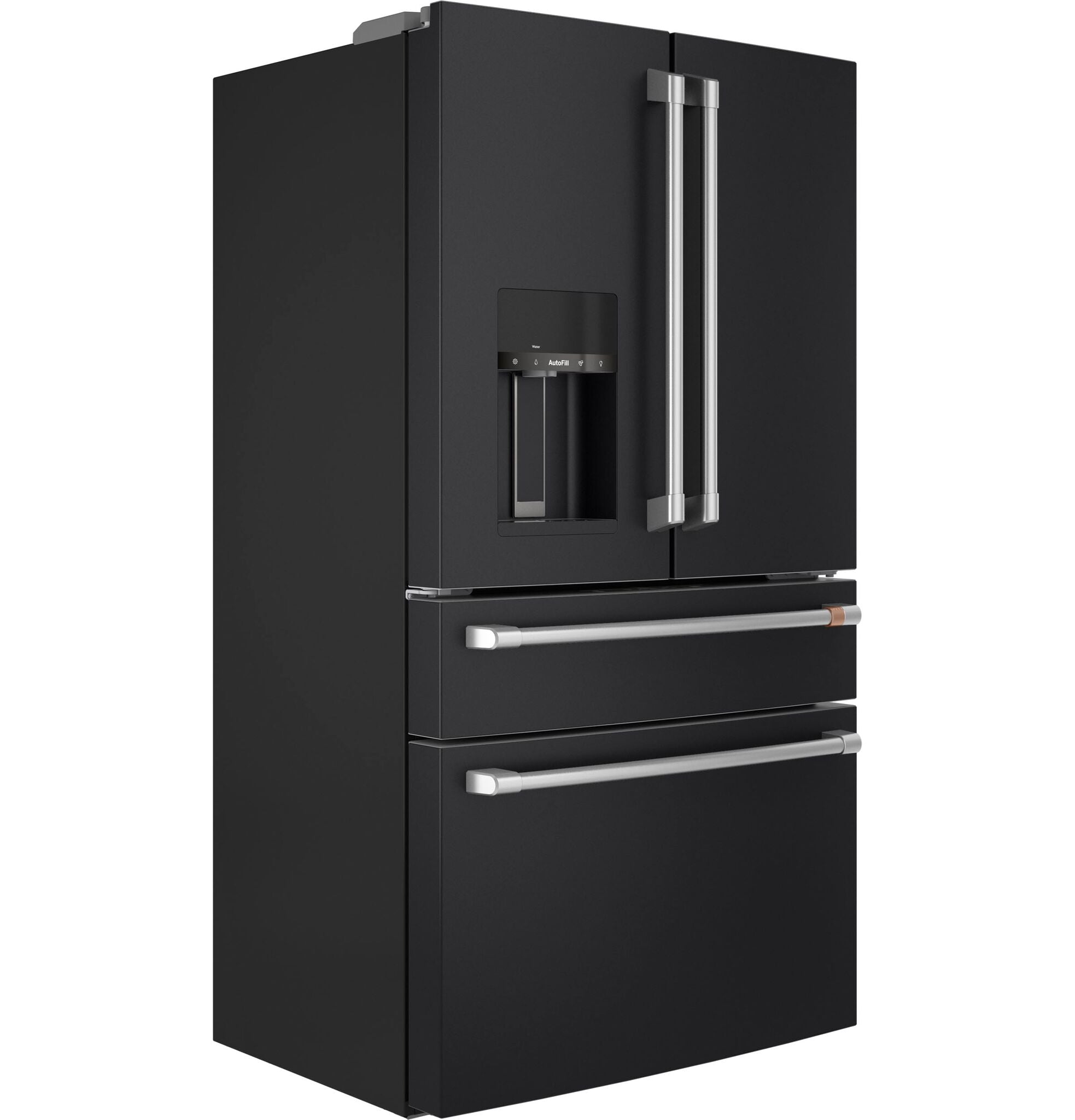 Café 35.75" 22.3 Cu. Ft. Matte Black Smart Counter-Depth 4-Door French Door Refrigerator - CXE22DP3PD1